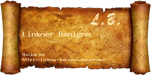 Linkner Benigna névjegykártya